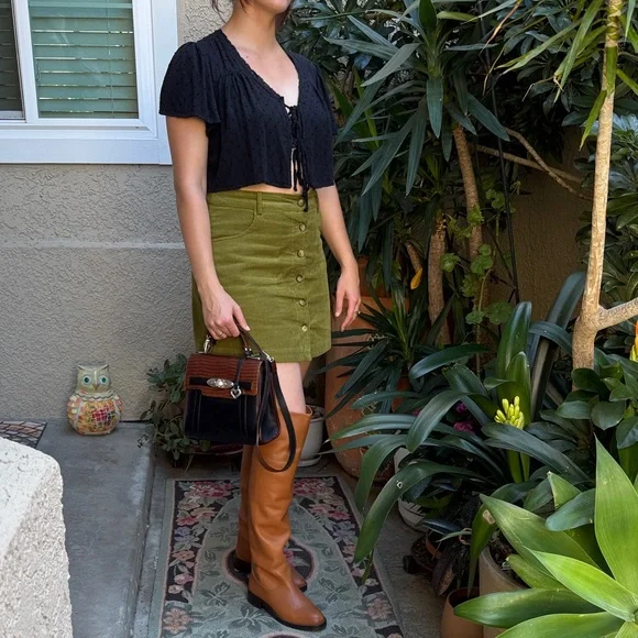 Vintage Black/Brown Brighton Leather Top-Handle Bag with Silver Hardware - Picture 5 of 16